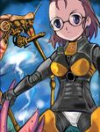  armor bad_id bad_pixiv_id blue_eyes brown_hair earrings genderswap glasses gordon_freeman half-life half-life_2 jewelry lowres panties strider t2 underwear 