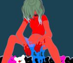  blood bottomless female green_hair yukaman 