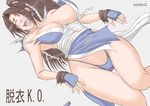  breasts fatal_fury king_of_fighters kof large_breasts ninja papepox2 ponytail shiranui_mai snk torn_clothes 