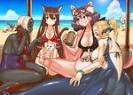  age_difference animal_ears baby beach big_breasts big_tits bikini blue_sky breasts cat_ears catgirl cetacean child cleavage cute dolphin ekachi_imori family female forest_of_pixiv grin hapo_imori happy huge_breasts huge_tits japanese_fire_belly_newt jon_henry_nam kemonomimi large_breasts long_hair marine milf monster_girl monster_milf mother_and_daughter multiple_girls namu_gunsou outdoors plump scalie seaside short_hair sky smile sugar_glider sunglasses swimsuit 