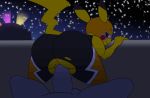  2019 2d_animation animated anthro balls butt clothed clothing cosplay_pikachu digital_media_(artwork) duo erection female loop male male/female mammal mostly_clothed night_sky nintendo on_top pants penetration penis pikachu pikachu_libre pok&eacute;mon pok&eacute;mon_(species) pussy reverse_cowgirl_position sex smile strobe-totem_(artist) torn_clothing torn_pants vaginal vaginal_penetration video_games 