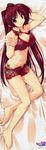 absurdres amazuyu_tatsuki barefoot bikini breasts brown_eyes chinese_clothes cleavage cleavage_cutout dakimakura feet full_body hands highres huge_filesize kousaka_tamaki large_breasts long_hair red_hair smile solo swimsuit to_heart_2 twintails 