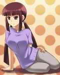  arm_support awa hand_on_hip kanamemo lowres minami_yuuki sitting solo 