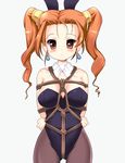  animal_ears bad_id bad_pixiv_id bdsm bondage bound breasts bunny_ears bunnysuit covered_nipples crotch_rope dragon_quest dragon_quest_viii fishnet_pantyhose fishnets jessica_albert large_breasts milk_(artist) orange_eyes orange_hair pantyhose rope shibari shibari_over_clothes solo twintails 