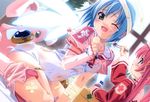  :o ;d age_difference angel angel_wings arm_support bandages bandaid bandaid_on_nose bangs blood blue_hair blurry blush body_blush bottle breasts brooch child cotton_ball covered_navel crop_top cross depth_of_field djibril_(makai_tenshi_djibril) dutch_angle elbow_gloves fingerless_gloves first_aid_kit from_side gem gloves glowing glowing_wings green_eyes hair_ribbon halo hat highres holding indoors injury jewelry kuuchuu_yousai leaning_forward long_hair long_sleeves looking_at_viewer luvriel magical_girl makai_tenshi_djibril manabe_rika medium_breasts multiple_girls navel necktie nipples official_art one-piece_swimsuit one_eye_closed open_mouth pink_gloves pink_hair pink_legwear profile puffy_short_sleeves puffy_sleeves purple_eyes red_cross ribbon school_swimsuit school_uniform see-through serafuku shirt short_hair short_sleeves sitting sleeve_cuffs smile stuffed_animal stuffed_bunny stuffed_toy swimsuit swimsuit_costume tears thighhighs thighlet torn_clothes torn_shirt torn_swimsuit turtleneck tweezers twintails wariza wet wet_clothes white_school_swimsuit white_swimsuit wide_sleeves wince window wings 