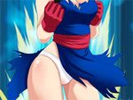  animated animated_gif black_eyes black_hair chi-chi_(dragon_ball) chichi dragon_ball dragonball gekidoki gif hime_cut lowres open_mouth panties power-up powerup underwear white_panties 