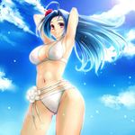  armpits bikini cloud day idolmaster idolmaster_(classic) miura_azusa npon515 sky solo swimsuit 