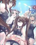  crossover dark_skin hizuki_(hidu_aki) lowres lymle_lemuri_phi meracle_chamlotte multiple_girls one-piece_swimsuit precis_neumann school_swimsuit souffle_rosetti star_ocean star_ocean_the_last_hope star_ocean_the_second_story star_ocean_till_the_end_of_time swimsuit water wet 