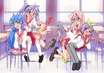  ass bent_over hiiragi_kagami hiiragi_tsukasa izumi_konata lucky_star spanked spanking 