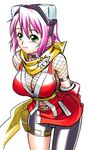  breasts goggles gouma_reifuden_izuna huge_breasts izuna legend_of_the_unemployed_ninja ninja pink_hair scarf 