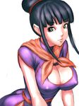  ascot black_eyes black_hair breasts chi-chi_(dragon_ball) cleavage cleavage_cutout covered_nipples dragon_ball dragon_ball_z fumio_(rsqkr) large_breasts solo 