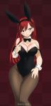  1girl bare_shoulders breasts brown_eyes cleavage erza_scarlet fairy_tail gaston18 large_breasts long_hair red_hair tagme 