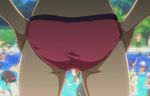  ass bikini_bottom blurry close-up depth_of_field hands hands_on_hips pool screencap solo_focus standing suzumiya_haruhi suzumiya_haruhi_no_yuuutsu swimsuit 