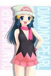  beanie blue_hair hat hikari_(pokemon) pokemon scarf skirt 