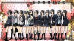  bandage_over_one_eye bandages black_hair cellphone everyone eyepatch fujiyoshi_harumi fuura_kafuka glasses highres hitou_nami kaga_ai kitsu_chiri kobushi_abiru komori_kiri looking_back maruuchi_shouko multiple_girls necktie nezu_miko otonashi_meru phone sakebuotoko sayonara_zetsubou_sensei school_uniform tsunetsuki_matoi 