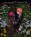  blood butterfly cross flower garden guro highres pink_hair snake yukaman 