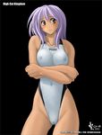  cameltoe competition_swimsuit high_cut_kingdom murasaki_nyaa nipples nyanko_batake one-piece_swimsuit swimsuit 