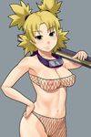  @ma? blonde_hair blush breasts fishnets green_eyes naruto nipples quad_tails short_hair temari uncensored 