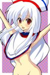  hakata-san highres long_hair no_(yuki) no_panties original red_eyes solo white_hair 