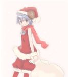  bad_id bad_pixiv_id os-tan pee_(pixiv4293) santa_costume scarf snow solo visbou vista-tan 