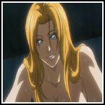 animated animated_gif bleach blue_eyes breasts cleavage large_breasts long_hair lowres matsumoto_rangiku orange_hair solo topless wet 