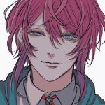  1boy amemura_ramuda blue_eyes hypnosis_mic pink_hair 