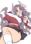  akatsuki_francesca breasts brown_hair horns large_breasts long_hair mel/a pointed_ears pointy_ears sketch 