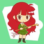  backscratcher bow bunny highres kabiinyo_(kab) long_hair original red_hair school_uniform solo 