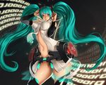  aqua_eyes aqua_hair bad_id bad_pixiv_id bare_shoulders binary breasts character_name detached_sleeves hatsune_miku hatsune_miku_(append) kazakami_yuu large_breasts long_hair slender solo twintails very_long_hair vocaloid vocaloid_append 