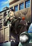  1girl animal_ears blonde_hair car cat cat_ears ground_vehicle hat heart long_hair motor_vehicle one_eye_closed original red_hair sitting sts trench_coat yellow_eyes 