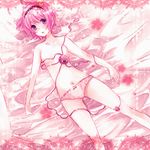  bad_id bad_pixiv_id eyes hairband heart komeiji_satori lying panties pink_hair purple_eyes sanada_nako solo topless touhou underwear underwear_only 