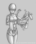  2014 bottle breasts conditional_dnp female jay_naylor machine monochrome not_furry robot sketch solo url 