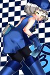  bad_id bad_pixiv_id bare_shoulders elizabeth_(persona) gloves hat mkz pantyhose persona persona_3 short_hair silver_hair sleeveless solo yellow_eyes 