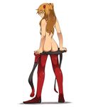  ass back bad_id bad_pixiv_id blue_eyes brown_hair dimples_of_venus evangelion:_2.0_you_can_(not)_advance from_behind highres kosame_daizu long_hair looking_back neon_genesis_evangelion plugsuit rebuild_of_evangelion shikinami_asuka_langley solo souryuu_asuka_langley undressing 