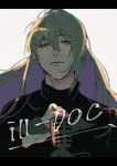  1boy grey_hair hypnosis_mic jinguuji_jakurai long_hair microphone sweater turtleneck turtleneck_sweater 