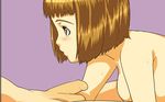  adjusting_hair animated animated_gif breasts brown_hair cum ejaculation fellatio handjob hetero higurashi_akane koube_an large_breasts lowres my-hime nipples oral penis sequential short_hair solo_focus tongue uncensored 