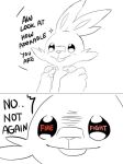  buckteeth comic english_text humor lagomorph long_ears mammal nintendo pok&eacute;mon pok&eacute;mon_(species) scorbunny teeth text unknown_artist video_games 