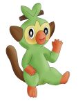 2019 alpha_channel female flora_fauna grookey happy leaf looking_at_viewer mammal mexa nintendo open_mouth open_smile plant pok&eacute;mon pok&eacute;mon_(species) primate pussy simple_background smile solo transparent_background video_games 