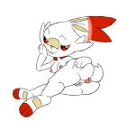  cheese_cake female fur lagomorph looking_at_viewer mammal nintendo pok&eacute;mon pok&eacute;mon_(species) presenting red_eyes red_fur scorbunny simple_background video_games white_fur 