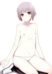  bad_id bad_pixiv_id bangs black_legwear flat_chest katase_yuu kneehighs legs lowleg lowleg_panties nagato_yuki navel nipples pale_skin panties purple_eyes purple_hair seiza shoes short_hair sitting socks solo suzumiya_haruhi_no_yuuutsu topless underwear underwear_only uwabaki white_panties 