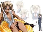  bikini blonde_hair blue_eyes breasts dark_skin gunslinger_girl small_breasts swimsuit triela wallpaper 