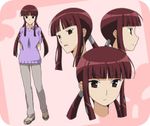  kanamemo long_hair lowres minami_yuuki purple_eyes purple_hair twintails 