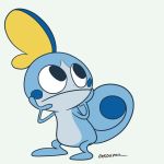  lizard nekoama nintendo pok&eacute;mon pok&eacute;mon_(species) reptile scalie simple_background sobble solo video_games white_background 