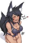  airisubaka dark_skin highres original_character scar wolf_girl 