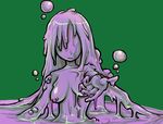  artist_request breasts bubble faceless faceless_female goo_girl monster_girl no_nipples nude omitted_bits purple purple_hair simple_background slime source_request 