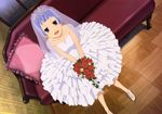  absurdres artist_request bangs blunt_bangs bride dress highres kannagi nagi official_art solo wedding_dress 