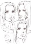  doku_sasori elf lips pointy_ears sketch 