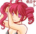  drill_hair kasane_teto pink_hair red_hair utau 