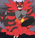  anthro balls big_balls big_penis crouching erection felid feline humanoid_penis incineroar looking_at_viewer male mammal muscular muscular_male nintendo nude penis pok&eacute;mon pok&eacute;mon_(species) solo uncut video_games weskers 