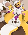  anthro anus big_breasts breasts collar digimon digimon_(species) female foot_focus nipples pussy renamon solo spread_legs spread_pussy spreading weskers 